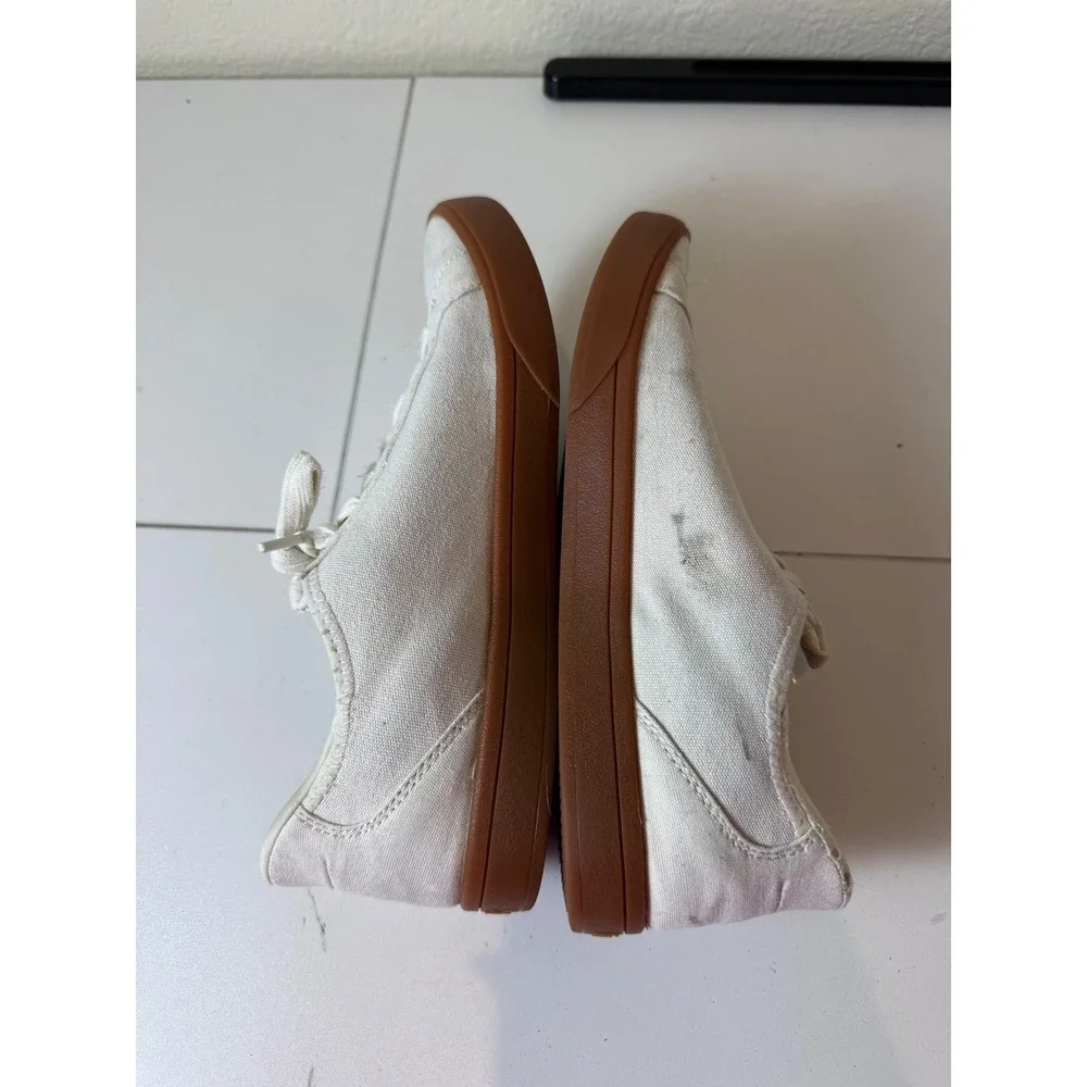 Kizik Madrid Canvas Sneakers Womens 7.5 White‎ Minimalist Sustainable Comfy